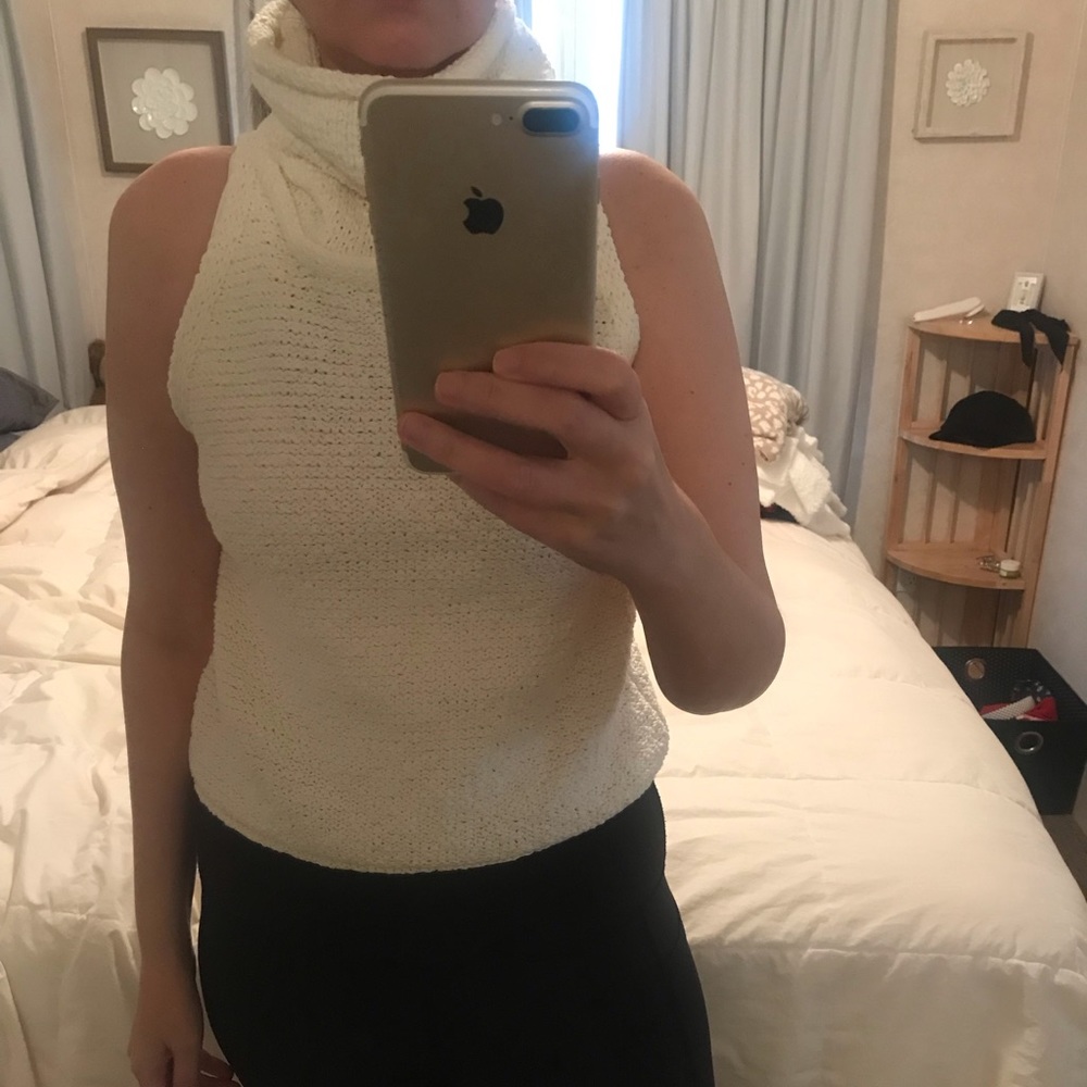 Brand-by together. Cream sleeveless sweater
